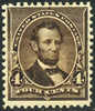 US #222 Mint Hinged 4c Lincoln From 1890 - Ongebruikt