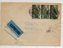 27.05.1959 - TRIESTE ZONA A (AMG - FTT) - 5^ Conferenza Dell'UNESCO - Multipli -Lire 20 X 3 - Poststempel