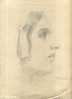 - PROFIL DE FEMME . DESSIN SIGNEE ET DATE 1905 ? - Dibujos