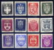 1942 COMPLETE SET MNH ** - 1941-66 Coat Of Arms And Heraldry