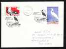 BIRD CICONIA "EGRETA ALBA" ,stamp On Cover Sent To Mail 1988, ROMANIA. - Storks & Long-legged Wading Birds