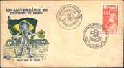 Brasil Scouts 50 Years Jubilee FDC 1960 Rio De Janiero. - Pfadfinder-Bewegung