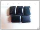 1 Perle Rectangle Obsidienne Oeil Céleste Env. 16x12mm - Perles