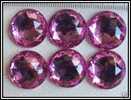 1 Cabochon Rose Facetté Environ 18mm - Pearls