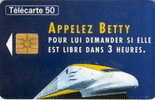 # France 743 F772 EUROSTAR Betty 50u Gem2 07.97  -train-  Tres Bon Etat - 1997