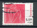 Denmark 2008 Mi. 1489  5.50 (Kr) + 50 (Ø) Cancer Aid Krebs - Gebruikt