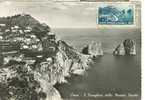 CAPRI - I FARAGLIONI -  CARTOLINA MAXIMUM 1954 - CARTOLINA B/N VIAGGIATA. - Cartas Máxima