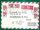 FRANCE - PROFUSE FRANKING (8 Stamps) TAXED AIR MAIL COVER To PHILADELPHIA - Covers & Documents