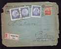 Hungary To USA Registred Cover,1923,inflation PERFINS  4 STAMPS . - Perfins