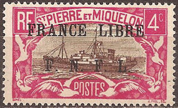 SAINT-PIERRE & MIQUELON..1941/42..Michel # 236...MLH...MiCV - 90 Euro. - Unused Stamps