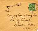 1603. Carta MANNADI (India) 1953. Lineal BOOK Post - Covers & Documents