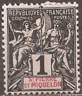 SAINT-PIERRE & MIQUELON..1892..Michel # 46...MLH. - Unused Stamps