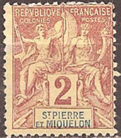 SAINT-PIERRE & MIQUELON..1892..Michel # 47...MLH. - Ongebruikt