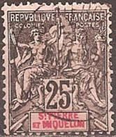 SAINT-PIERRE & MIQUELON..1892..Michel # 53...used. - Unused Stamps