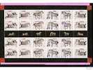 2001 CHINA HORSES EMBOSSED F-SHEET - Hojas Bloque