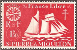 SAINT-PIERRE & MIQUELON..1942..Michel # 306...MLH. - Unused Stamps