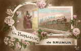 SAUMUR (49) Carte Fantaisie Bonjour De - Saumur