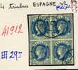 2 Cuartos  >  Bloc De 4  Edifil 57 - Used Stamps