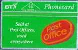 # UK_BT BTA26 Post Office 40 Landis&gyr 10.91 Tres Bon Etat - BT Advertising Issues