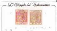 31525)1 Peseta + 40c Gibraltar - Usati E Linguellati - N°25 E 28 - Variétés & Curiosités