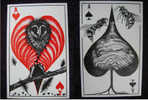 6 Playing Cards Animals Joker Ace ORIGINAL Print Dog Cat Chien Chat Singe Buffle Hibou Abeille - Cartas