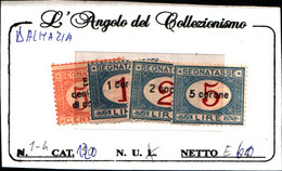 31549) DALMAZIA- SEGNATASSE 50c + 1+2+5 Corone  - MLH* - N°1-4 - Dalmatië