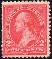 US #251 Mint Hinged 2c Washington From 1894  Carmine Ty2 - Neufs