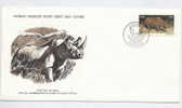 Theme Rhinoceros Fdc Afrique Du Sud 1976 Avec Carte - Rinocerontes