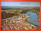 Passau - Luftbild über Altstadt Zum Zusammenfluß Von Donau Und Inn - Passau
