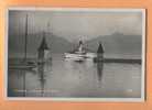 G005 Morges, Arrivée Bateau CGN Dans LLe Port. Le Lac Et Le Mont-Blanc. Cachet 1929 - Morges