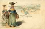 Folklore - Souvenir Des Pyrénées - Illustration - Métiers - Costumi