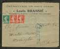 FRANCE - VF 1910 COVER From Louis BRASSIÉ A CAUSSADE - TARN-et-GARONNE To WASHINGTON - Type Semeuse Lignée - Covers & Documents