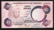NIGERIA  P24a 5  NAIRA (1984) #C/34   Signature 2   VF   NO P.h. - Nigeria