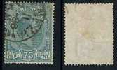 ITALIE / 1884 COLIS POSTAUX  # 4 - 75 C. Vert Ob. / COTE 10.00  EUROS - Paquetes Postales