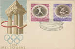 Poland-1956 Melbourne Olympic Games Souvenir Cover 60gr +1.55Zt - Verano 1956: Melbourne