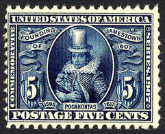 US #330 Mint Never Hinged 5c Jamestown Expo From 1907 - Neufs