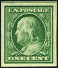 US #343 SUPERB Mint Never Hinged 1c Franklin Imperf From 1908 - Ongebruikt