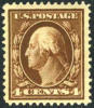 US #377 XF Mint Hinged 4c Washington From 1911 - Neufs