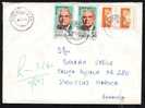 Leader Communist Dr. PETRU GROZA  Stamp In Pair On Registred Cover 1987 - Romania. - Cartas & Documentos