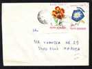 Flowers 2 Stamp On  Cover 1987 - Romania. - Brieven En Documenten