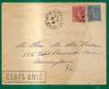 FRANCE - 1928 VF COVER LYON To USA - Type Semeuse Lignée Yvert # 199 - 205 - Storia Postale