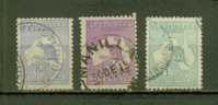 AUSTRALIE N° 8 A, 9 A, 10 A Obl. - Used Stamps