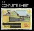 CV:€11.00 BULK:2 NEVIS 1980. Technical College 10c. OVPT:bars COMPLETE SHEET:50 Stamps - Other & Unclassified