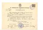 923) 1935 MARCHE DA BOLLO CONSOLARI ALESSANDRIA D´EGITTO ITALIA Su Documento Intero - Bureaux D'Europe & D'Asie