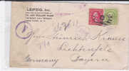 Am.E.U.1921-1940.L&Doc.Yvert N°200-211.Obl.ov.N.Y./D S/L.RECOMM.v. LICHTENFELDS(BAVIERE).Ban. Et Cach.CONTROLE Des DEVIS - Storia Postale