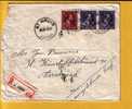693+832 Op Aangetekende Brief Met Stempel St-KRUIS  (VK) - 1936-1957 Offener Kragen
