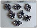 2 Perles En Argent Massif Env. 0,4g - 8,5x6mm - Perles