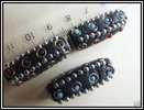 2 Longues Perles Indiennes Gros Trou Env. 28x10x12mm - Pearls