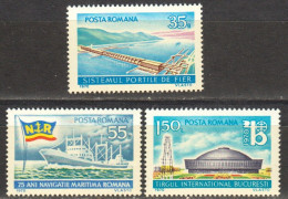 Rumänien; 1970; Michel 2864/6 **; Eisernes Tor, Handelsflotte Und Messe Bukarest - Unused Stamps