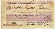 CREDITO ITALIANO - MESSINA EMISSIONE LIPARI  6 Dic. 1930 -  ASSEGNO BANCARIO / Lire 200 - Other & Unclassified